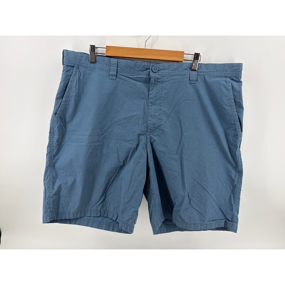 Columbia Shorts, Blue Chino Flat Front Pockets Zip Fly Fishing Outdoor, 40"x10"